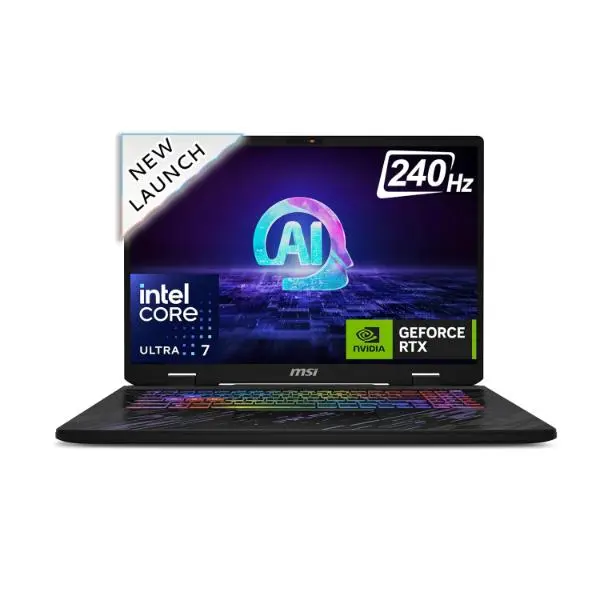 MSI Pulse 17 AI, Intel Core Ultra 7 155H, Built-in AI, 43CM 16:10 QHD+ 240Hz Gaming Laptop (16GB/1TB NVMe SSD/Windows 11 Home/NVIDIA GeForce RTX 4070, Core Black/2.8Kg), C1VGKG-031IN