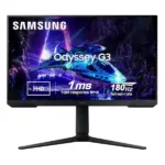 Samsung Odyssey G3 Gaming Monitor 68.5 cm (27″), FHD 1920 X 1080, 180 Hz, 1ms(MPRT), AMD Freesync, DP, HDMI, Height Adjustable Stand, Tilt, Pivot, Bezel-Less, Eye-Saver (LS27DG300EWXXL, Black) - Image 3