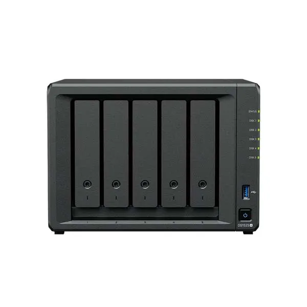 Synology DiskStation DS1525+ 5 Bay Network Attached Storage Enclosure (Black)
