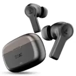 boAt Airdopes Flex 454 ANC 60HRS Battery ANC 32dB App Support 4Mics ENx Fast Charge Dual Pairing IPX5 v5.2 Bluetooth Earbuds TWS Ear Buds Wireless Earphones with mic Gunmetal Black