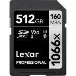 Lexar 512GB Professional 1066x SDXC UHS-I Memory Card (SILVER Series) - Image 2