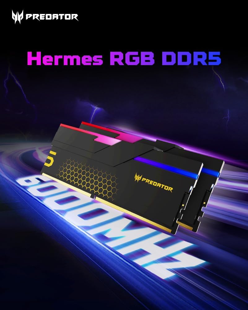 Acer Predator Hermes RGB 96GB (48GBx2) Kit 6000MHz CL28 DDR5 RAM