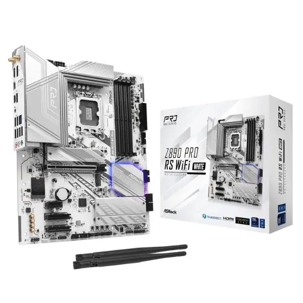 Asrock Z890 Pro RS WIFI DDR5 Intel LGA 1851 ATX Motherboard White