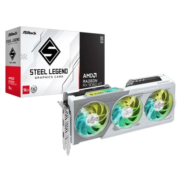 Asrock AMD Radeon RX 9060 XT Steel Legend 16GB OC Graphics Card