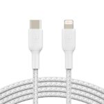 Belkin Boostcharge Apple Certified Braided Lightning to USB-C Charge and Sync Type C Cable