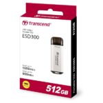 Transcend 300C 1TB USB C Portable External SSD (Silver) - Image 3