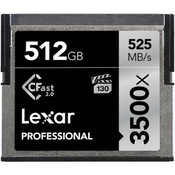 LEXAR 512GB PROFESSIONAL 3500X CFAST 2.0 MEMORY CARD