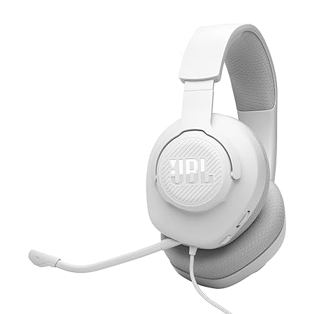 JBL Quantum 100M2 Wired Gaming Headphones (White)