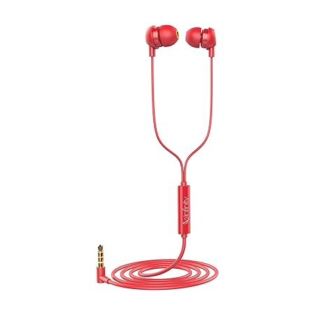 Infinity by Harman Wynd 220 in-Ear Deep Bass Headphones with Mic (Red),Wired