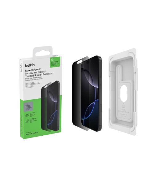 Belkin iPhone 16 Pro Max Privacy Full Screen Protector Tempered Glass