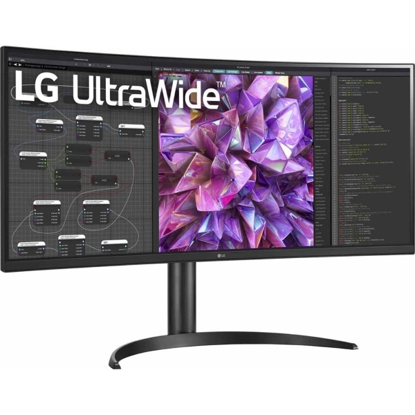 LG 34WQ75C-B 34 Inch Curved Ultrawide QHD IPS HDR Monitor Black