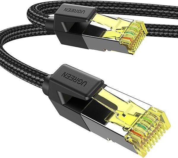 UGREEN 2m Cat7 Ethernet Cable, RJ45 10Gbps High-Speed Network Cable, (Black) – Model 80423