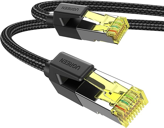 UGREEN 2m Cat7 Ethernet Cable, RJ45 10Gbps High-Speed Network Cable, (Black) – Model 80423