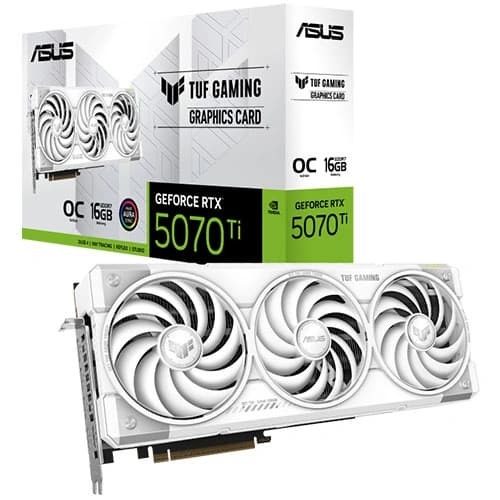 ASUS TUF Gaming RTX 5070 Ti OC 16GB GDDR7 White Graphics Card
