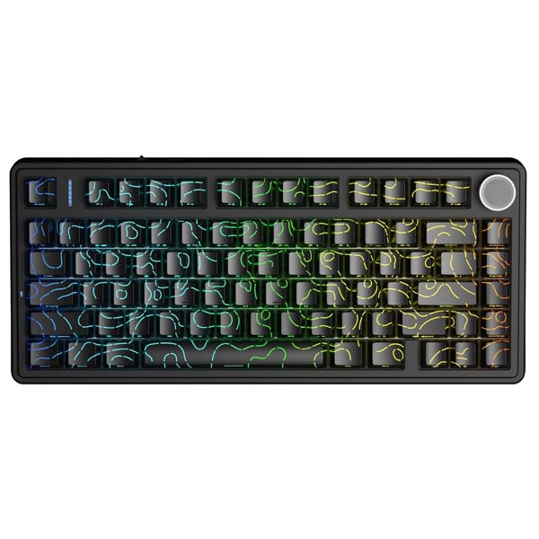 AULA F75 75% Side Engraved Tri Mode TKL 80 Keys Wireless Mechanical Gaming Keyboard With Knob