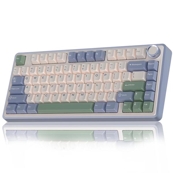 AULA F75 75% Tri Mode Wireless Mechanical Gaming Keyboard (Cedar Green