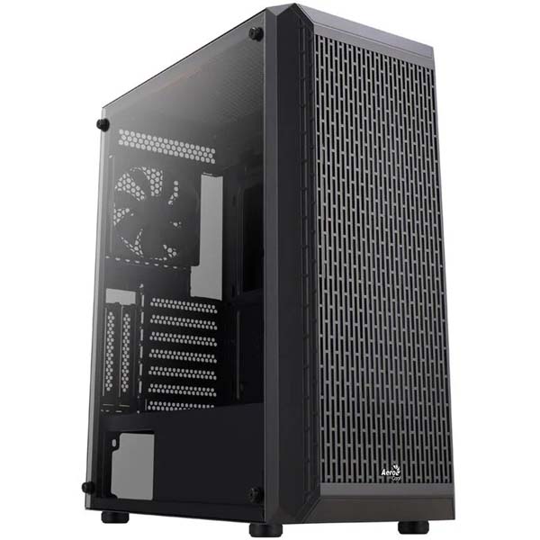 Aerocool Beam V1 ATX Mid Tower WITH 1 Black Fan Cabinet (Black)