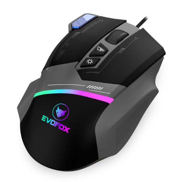 Amkette EvoFox Blaze Programmable Gaming Mouse (Grey)