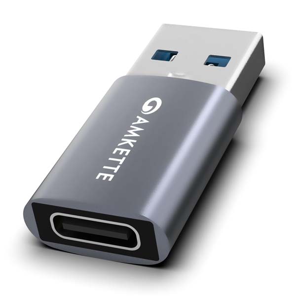 Amkette USB 3.0 Type C Male to USB A Female Adapter
