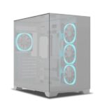 Ant Esports Crystal Mirror White ATX Mid Tower Case (White)