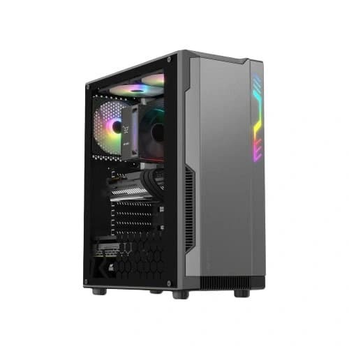 Ant Esports Eclipse Mid-Tower ATX Gaming Cabinet (Black & Grey)