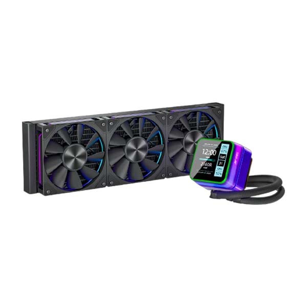 Ant Esports Glacius-360D 360mm ARGB AM5/LGA1851 Black AIO Liquid Cooler with display