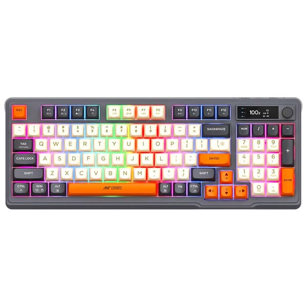 Ant Esports MK801 V2 Pro Wireless Mechanical Membrane Backlit Gaming Keyboard (Grey
