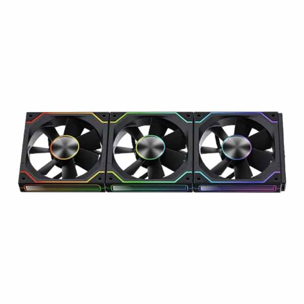 Ant Esports Shiftflow 120mm ARGB Case Fan 3 Pack Kit (Black)