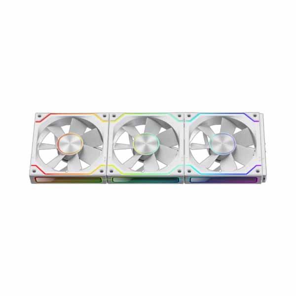 Ant Esports Shiftflow 120mm ARGB Case Fan 3 Pack Kit (White)