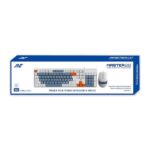 Ant MASTER 20 Wired Combo Keyboard & Mouse Set (White Grey Orange) - Image 2