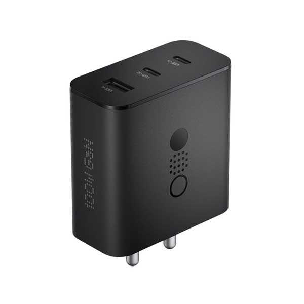 CMF BY NOTHING 100 W Power GaN 5 A 3 Port Mobile Charger with Detachable Cable (Dark Grey