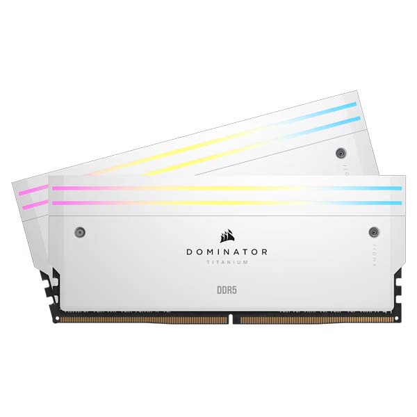 CORSAIR Dominator Titanium RGB DDR5 64GB (2x32GB) 6000MHz Memory (White)