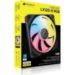 CORSAIR iCUE LINK LX140-R RGB 140mm PWM Reverse Fan (Black) - Image 4