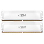 Crucial Pro Overclocking 32GB (2 x 16GB) DDR5 6000 MT/s UDIMM Memory Kit (White)