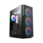 Circle Eliminator X5 TYPEC 2.0 Mid-Tower Computer Case Gaming Cabinet - Black