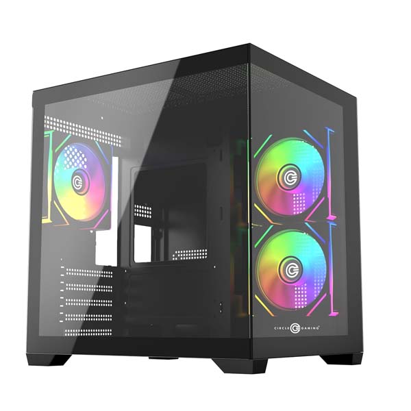 Circle Lucid Micro M3 ATX Mid-Tower Gaming Cabinet (Black)