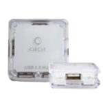 Circle Rootz 4.3 4-Port USB Hub (White)