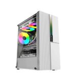 Consistent Thunder Gaming Cabinet 2004 White Gaming Cabinet | Supports ATX