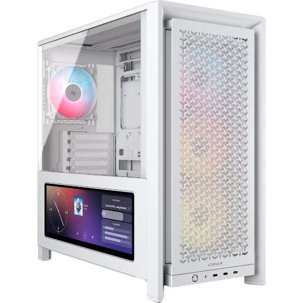 Corsair 4000D LCD RS ARGB Premium Mid-Tower PC Case - White