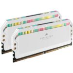 Corsair DOMINATOR PLATINUM RGB 64GB 2x32GB DDR5 DRAM 5600MHz C40 Memory Kit White