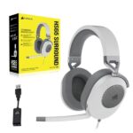 Corsair HS65 SURROUND Wired Gaming Headset White 4