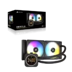 Corsair ICUE H100i Elite LCD Display CPU Liquid Cooler (Black)