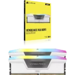 Corsair Vengeance RGB 32GB (16GB x 2) 6000MHz DDR5 RAM – White