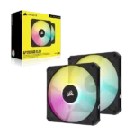 Corsair iCUE AF120 RGB SLIM 120mm Cabinet Fan – Black (Twin Pack)