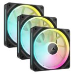 Corsair iCUE LINK LX120 RGB Triple 120mm PWM Fan Starter Kit (Black)
