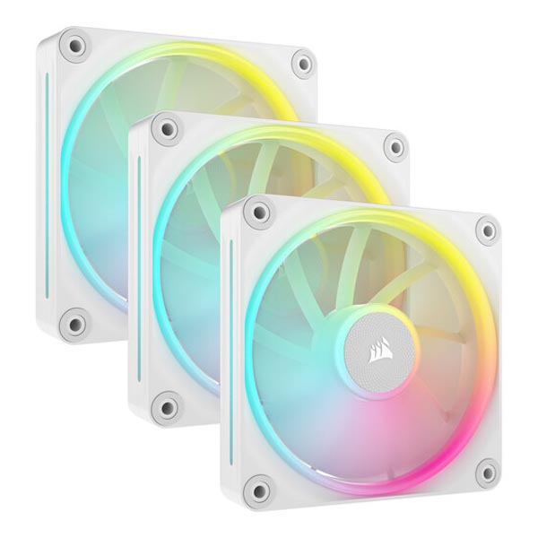 Corsair iCUE LINK LX120 RGB Triple 120mm PWM Fan Starter Kit (White)