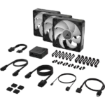 Corsair iCUE LINK RX120 MAX RGB 120mm PWM Thick Fans Starter Kit