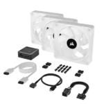Corsair iCUE Link QX120 RGB Cabinet Fan White (Triple Pack)
