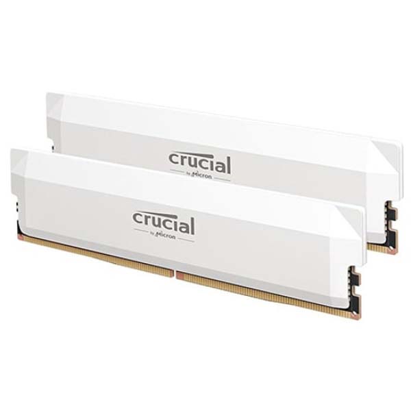 Crucial Pro 64GB (2x32GB) DDR5 6400MHz UDIMM Memory Kit (White)