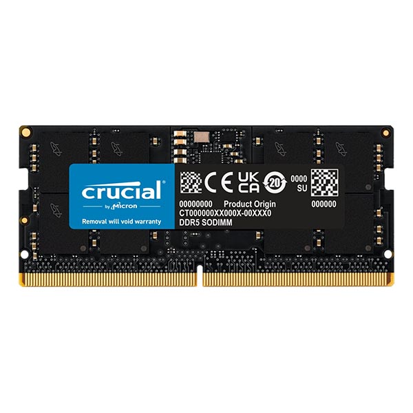 Crucial RAM 16GB DDR5 4800MHz CL40 Laptop Memory (CT16G48C40S5